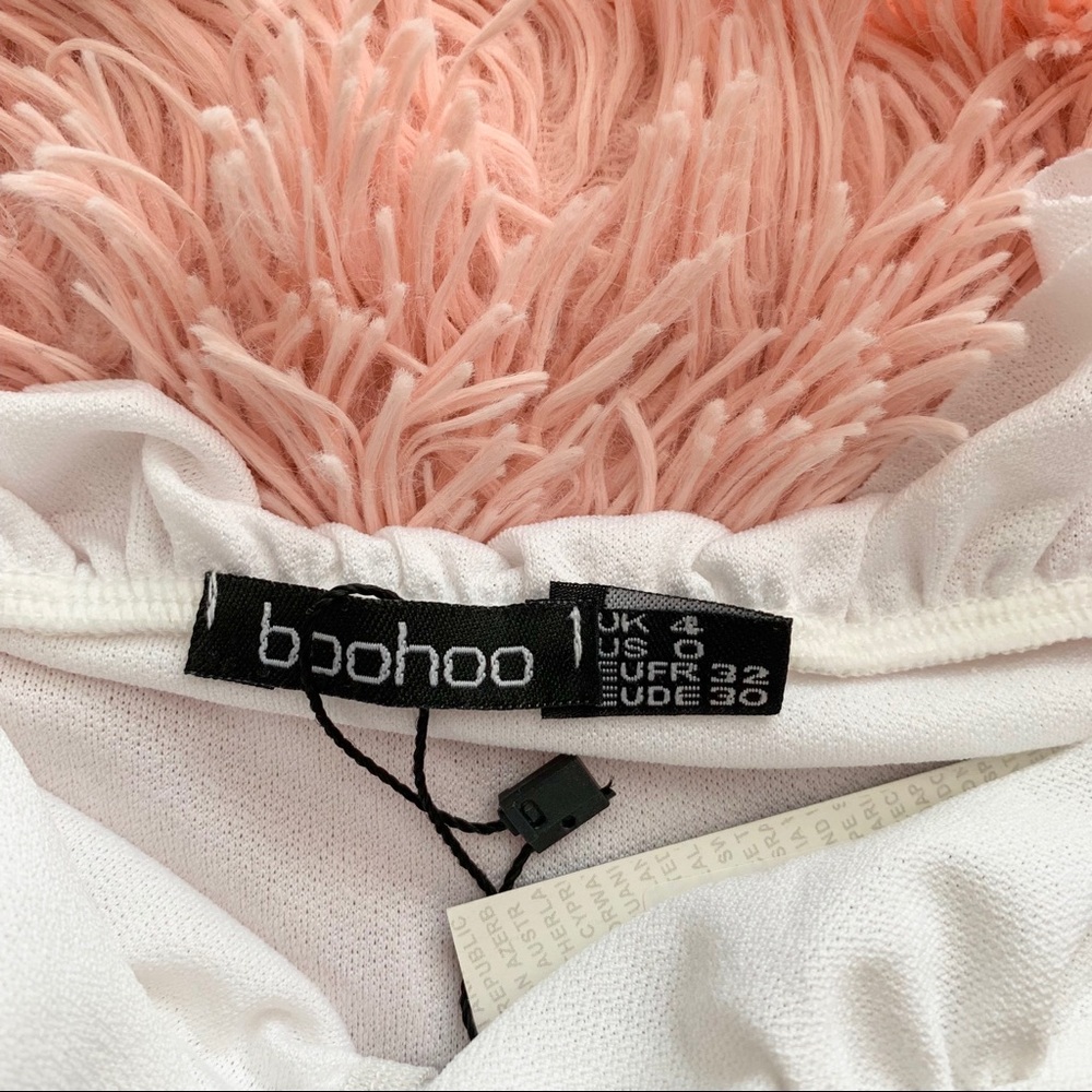 White Ruffle Crop Top - Picture 2 of 3